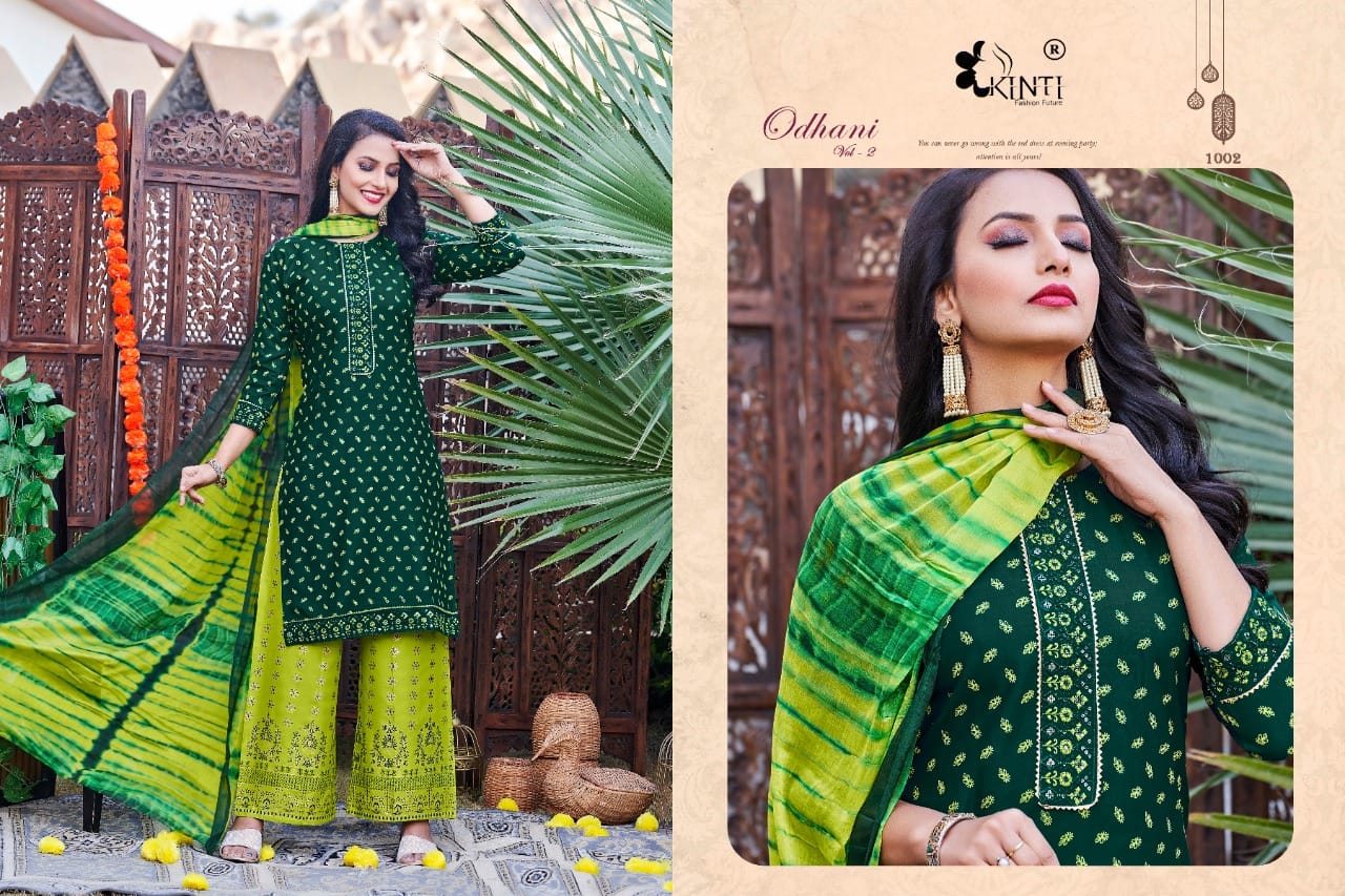 Kinti Odhani Vol 2 Wholesale Readymade Plazzo Suits Catalog